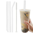Axyaa Glass Straws: Reusable, Transparent, Eco-Friendly Straw Set with Storage Bag