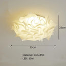Axyaa White Flower LED Ceiling Light with Remote Control Dimming