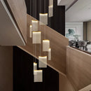Axyaa Modern Staircase Chandeliers LED Pendant Light for Living Room Decor