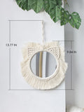 Nordic Boho Macrame Round Wall Mirror by Axyaa - Home Decor Crafts