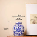 Axyaa Blue & White Porcelain Vase for Classical Room Decor
