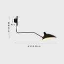 Axyaa Industrial Style Rocker Arm Wall Lamp with Open Teeth and Claws