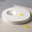 Axya Solid Color Ceramic Dinner Plate for Sushi, Steak, and Desserts