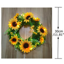 Axyaa Sunflower Wreath with Lights - Home Party Decor, Wedding Favors