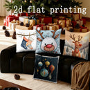 Axyaa Christmas Reindeer & Ornament Pillow Covers for Home Decor