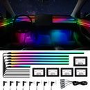 Axyaa Car Interior LED Ambient Lights - Colorful Fiber Optic Atmosphere Strips