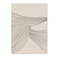 Beige Line Minimalist Canvas Painting Bohemia Abstract Posters by Axyaa