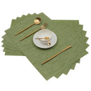 Axyaa Green PVC Square Placemats - Set of 6