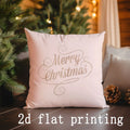 Axyaa Merry Christmas Pillows with Festive Designs for Sofa, Bedroom, Car