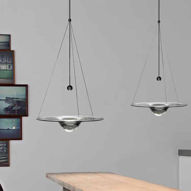 Axyaa Water Drop Chandelier: Modern Nordic Minimalism Saucer Pendant Light
