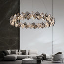 Axyaa Crystal Stair Chandelier Light - Modern Indoor LED Ceiling Lamp