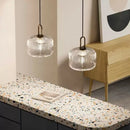 Axyaa Pumpkin Glass Chandelier Nordic Pendant Light Kitchen Dining Room Modern Lamp