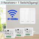 Axyaa Smart RF 433Mhz Wall Panel Switch with Remote Control Receiver for LED Light