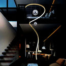 Axyaa Modern Stair Chandelier: LED Pendant Light for Living Room