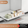Axyaa Pot Lid Storage Rack: Under Cabinet Sliding Organizer for Pots, Pans, and Dishes