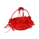Axyaa Handmade Flower Lace Round Storage Basket