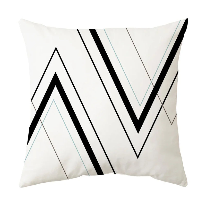 Axyaa Blue Geometric Pillowcase 45x45CM - Simple & Stylish Home Decor Fabrics