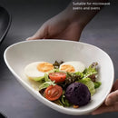 Axyaa Triangular Ceramic Salad Bowl, Microwave Safe & Creative Fruit Tableware