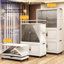Axyaa 72cm Foldable Storage Cabinet with Rolling Wheels - Bedroom/Living Room/Bathroom Organi