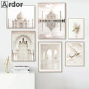 Islamic Quran Muslim Boho Calligraphy Wall Art Canvas Painting Axyaa Decor
