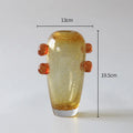 Axyaa Glass Vase Hydroponics Desk Decoration Artificial Flower Vase Aesthetic Room Decor