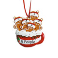 Axyaa Custom Family Gingerbread Christmas Ornament - Personalized Resin Decor