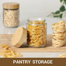 Axyaa Glass Overnight Oats Containers - Airtight Wide Mouth Mason Salad Jars