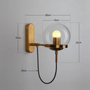 Axyaa Vintage Industrial Wall Sconce with Frosted Glass Globe