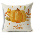 Axyaa Pumpkin Plant Linen Throw Pillowcases for Home Decor