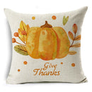 Axyaa Pumpkin Plant Linen Throw Pillowcases for Home Decor