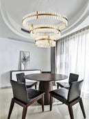 Axyaa Luxury Gold/Silver Rings LED Pendant Light - Modern Interior Hanging Ceiling Lamp