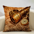 Nautical Compass Cushion Cover for Home, Office, Cafe & Car Decor - Axyaa Brand