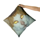 Axyaa Monday Left Me Broken Cat Mr. Peebles Throw Pillow Cover Square 45cm x 45cm