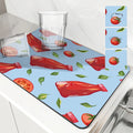 Axyaa Silicone Dish Drying Mat - Non-slip Heat Resistant Kitchen Counter Pad