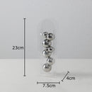 Acrylic Round Vase by Axyaa: Transparent Geometric Plant Pots for Stylish Room Decor