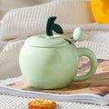 Axyaa Apple Ceramic Coffee Cup Set for Couples - Creative Christmas Gift