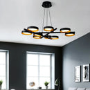Axyaa Metal Acrylic LED Chandelier Modern Pendant Light Living Room Wall Lamp