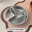 Axyaa Stainless Steel 3-Compartment Dinner Plate Tray - Divided Dining Kitchen Food Container