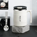 Axyaa Stainless Steel Coffee Mug with Spoon, Lid, and Handle - 500ml