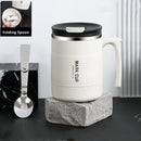 Axyaa Stainless Steel Coffee Mug with Spoon, Lid, and Handle - 500ml