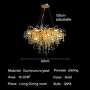Axyaa Luxury Crystal Pendant Chandelier for Living Room Dining Bedroom