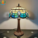 Axyaa Tiffany Style Stained Glass Table Lamp - 12 Inch Alloy Base Lighting