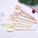 Axyaa 8-Piece Black Stainless Steel Dinnerware Set Kitchen Flatware Cutlery Party Bar Set.