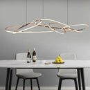 Axyaa Rose Gold Irregular Rings LED Chandeliers - Modern Living Room Pendant Lights