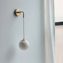 Axyaa Luxury White Ball LED Wall Lamp for Home Interior Lighting