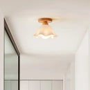 Axyaa Acrylic Wood LED Ceiling Light, Modern Art Decoration for Living Room Kitchen Corridor