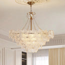 Axyaa French Princess Crystal Chandelier: Luxury Art Petal Villa Cream Wind Bed and Breakfast