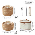 Axyaa Stainless Steel Thermal Lunch Box For Kids - Insulated Stackable Bento Box