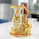 Axyaa Gold Glass Vase Light Luxury Decor for Modern Living Rooms