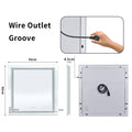 Axyaa Square LED Bathroom Mirror with Touch Sensor, Dimmable Light, and Demister Pad